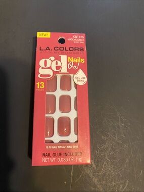 L.A. Colors Gel Nails On! Artificial Nail Tips in Mauve Pink